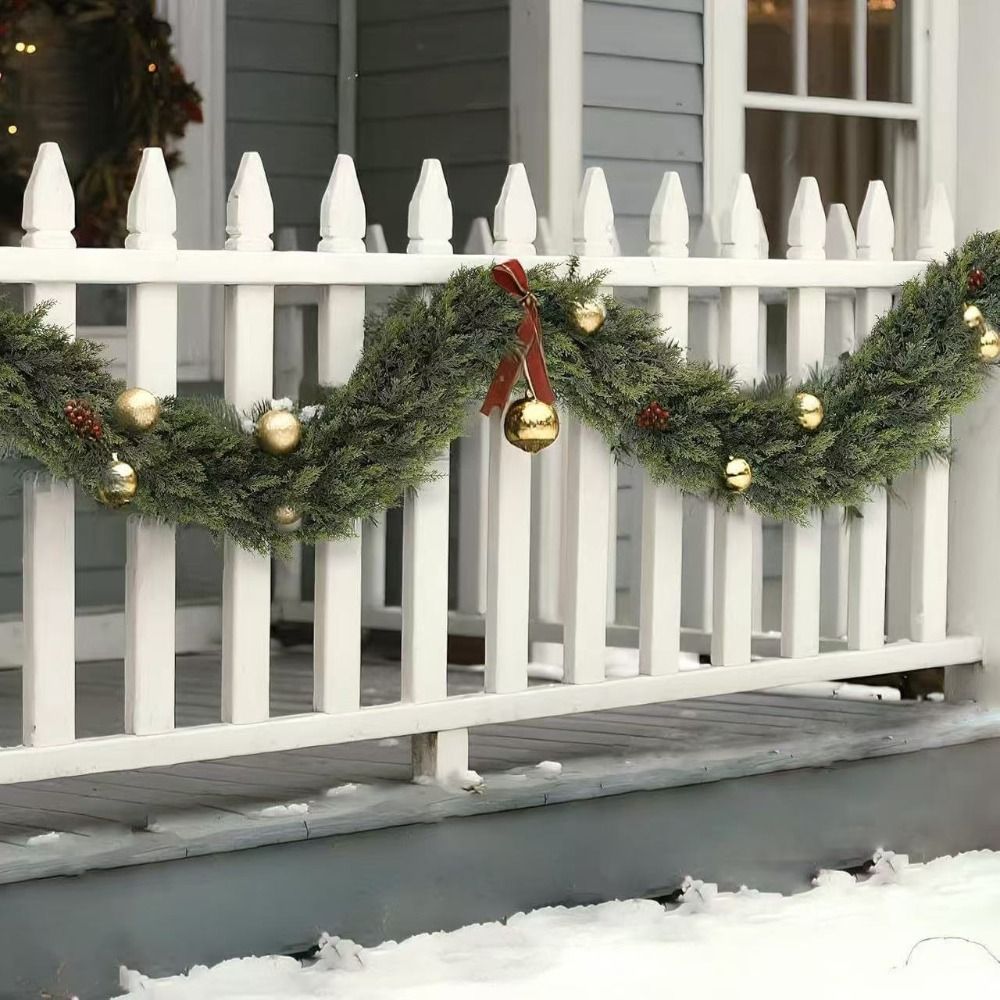 Christmas Wreath Fake - 1.8/2.7m Artificial Norfolk Pine Garlands Wall
