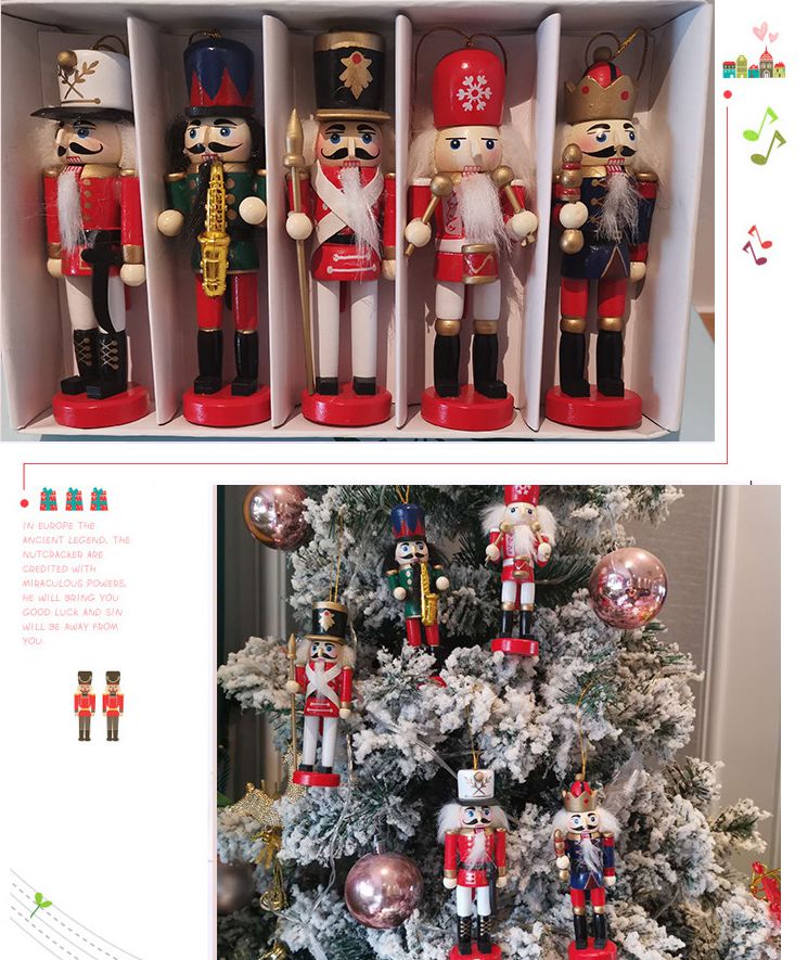 5/6pcs Merry Christmas Decorat - Nutcracker Figurine recension och pris