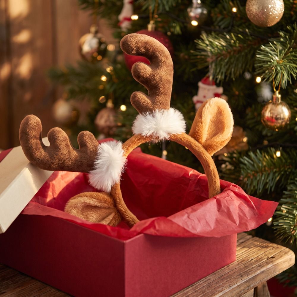 Plush Antler Headband Cute Fes - Reindeer Antlers Headband recension och pris