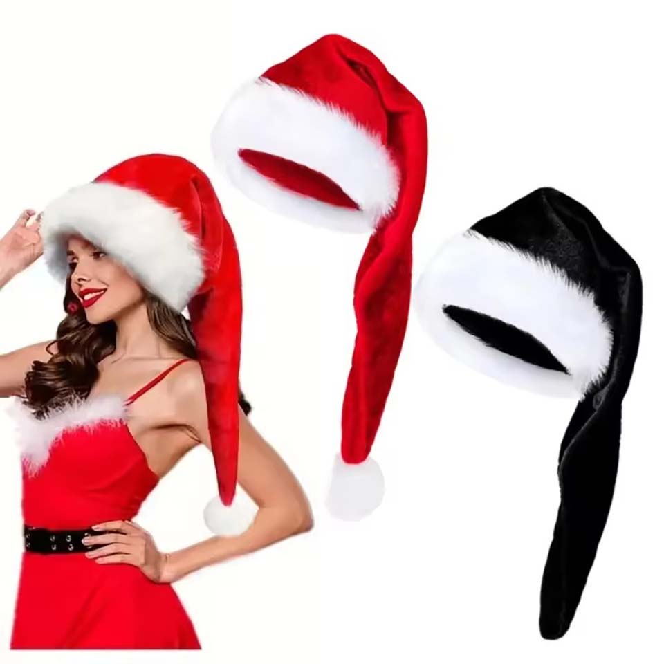 Long Plush Christmas Hat Velve - Santa Hat Plush recension och pris