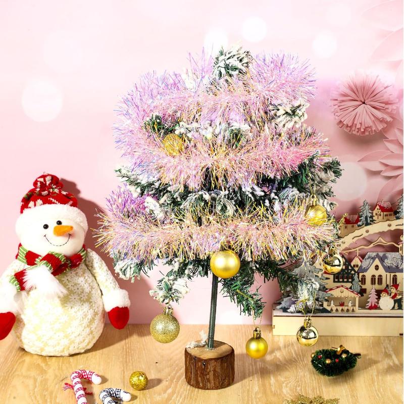 1/3/5PCS 2M Pink Christmas Tin - Tinsel Garland Decoration recension och pris
