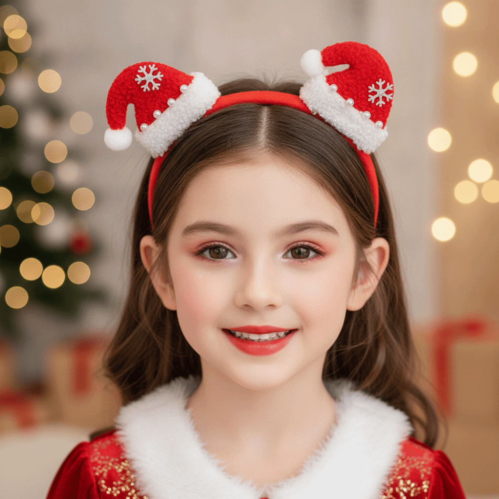 Shiny Sequin Christmas Headban - Santa Hat Plush recension och pris