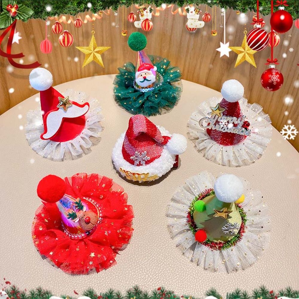 Cute Star Christmas Hair Clip  - Santa Hat Plush recension och pris