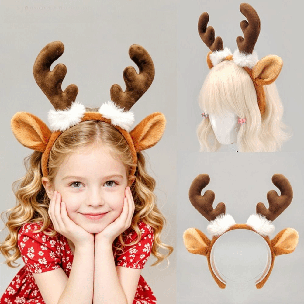 Realistic Plush Antler Headban - Reindeer Antlers Headband recension och pris