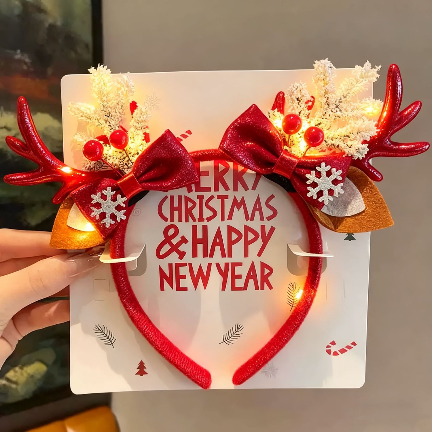 Christmas Reindeer Antlers Hea - Reindeer Antlers Headband recension och pris