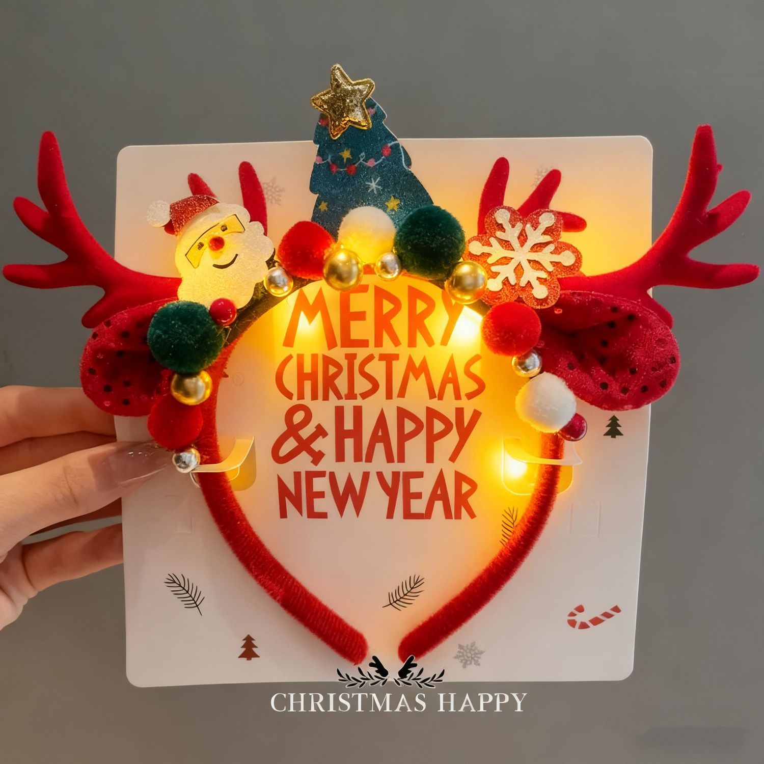 Christmas Reindeer Antlers Hea - Reindeer Antlers Headband recension och pris