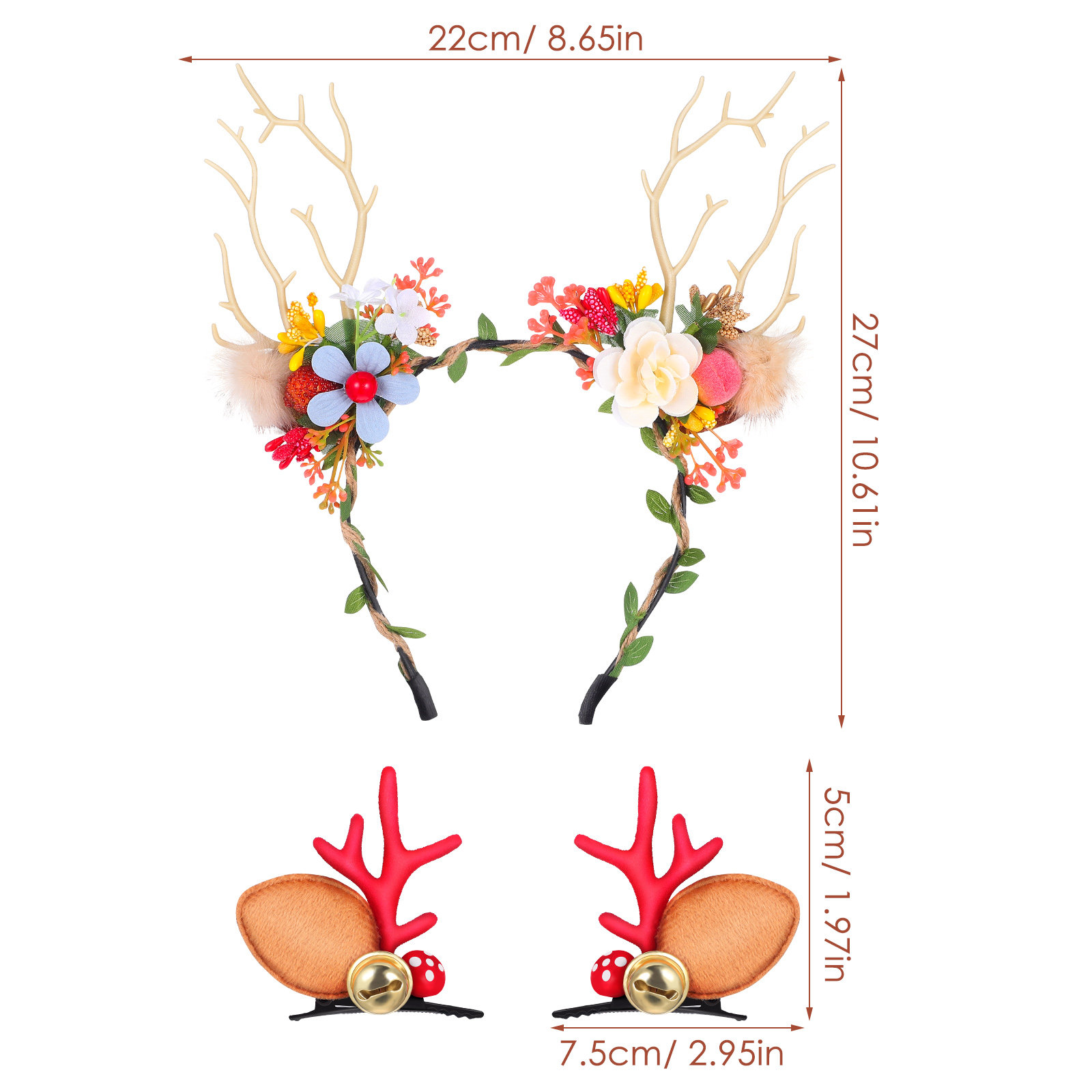 1Set Antler Headband Women Rei - Reindeer Antlers Headband recension och pris