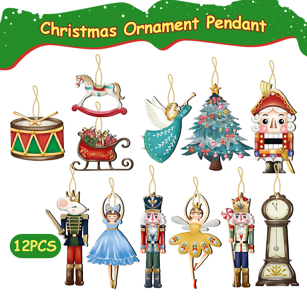 12Pcs/Set Wooden Nutcracker Pu - Nutcracker Figurine recension och pris