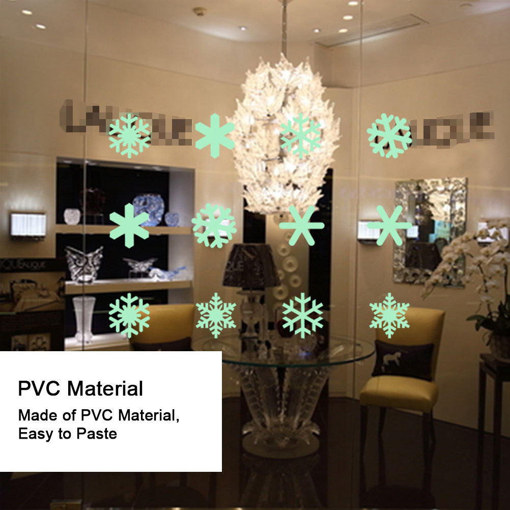1Set Luminous Christmas Snowfl - Snowflake Window Decal recension och pris
