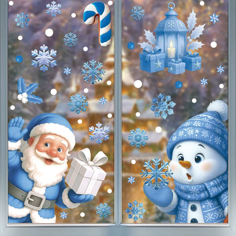 DIY Christmas PVC Window Stati - Snowflake Window Decal recension och pris
