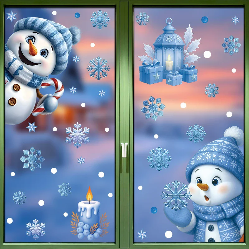 DIY Christmas PVC Window Stati - Snowflake Window Decal recension och pris