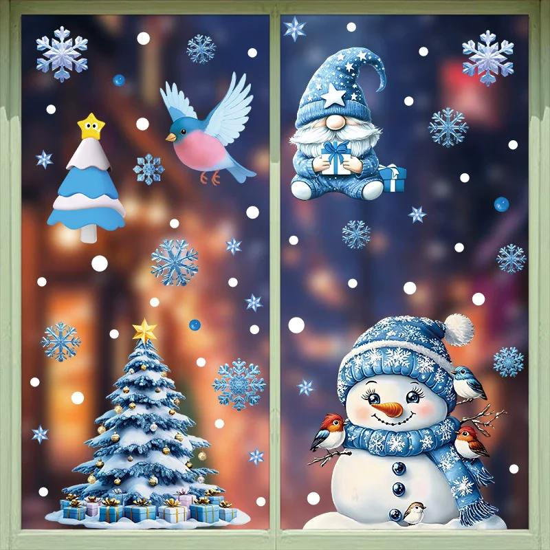 DIY Christmas PVC Window Stati - Snowflake Window Decal recension och pris