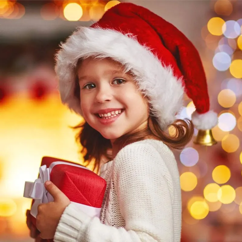Christmas Santa Hat Xmas Long  - Santa Hat Plush recension och pris