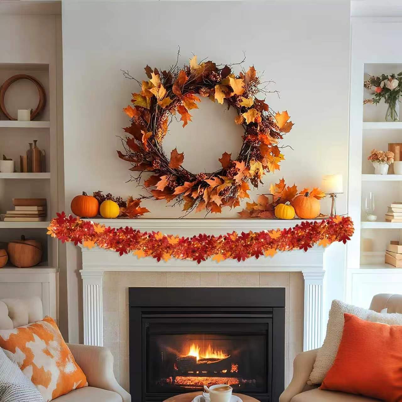 Thanksgiving Fall Tinsel Garla - Tinsel Garland Decoration recension och pris